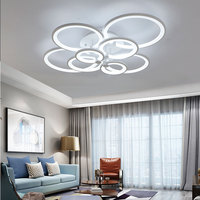 Nouvelle conception de lampe de plafond LED ronde, éclairage de plafond moderne minimaliste créatif pour salon, chambre à coucher, maison