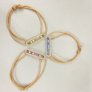 Pulseras Ajustables y Personalizables con Corte Hexagonal Geométrico en Plata de Ley 925 - Baño de Oro Rosa con Incrustaciones de Circonio Minimalistas - Product Image 5