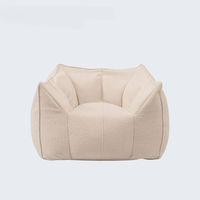 Fauteuil individuel minimaliste moderne compressible, canapé paresseux en mousse à particules compressée