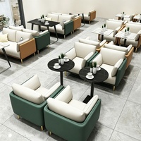 Mobilier de restaurant moderne : Canapé de négociation pour café, salon de thé, et autres lieux de détente, avec chaises et tables assorties