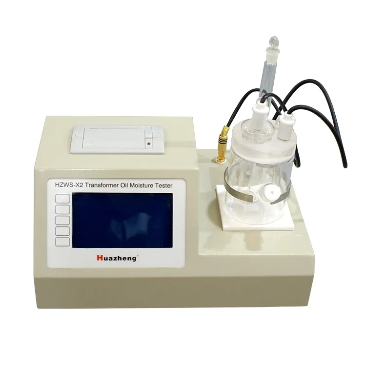 Huazheng Electric LCD screen oil water content tester columetric karl fischer titrator insulating oil trace moisture tester