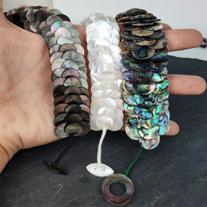 天然ブラックマザーオブパールフィッシュスケールビーズネックレスボヘミアンスタイルビーチジュエリー貝殻ネックレスメーカー売れ筋 - Product Image 4