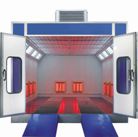 Cabine de pulvérisation de voiture personnalisée avec chauffage électrique Brûleur diesel Lampes infrarouges pour la peinture de voiture et la cuisson Système d'éclairage LED