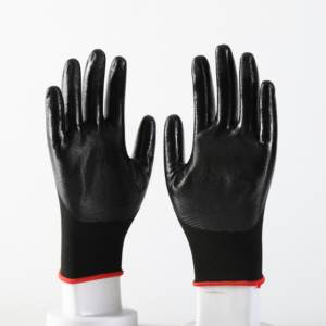 Anti-slip <strong>Nitrile</strong> Coated Work <strong>Glove</strong> With <strong>Nitrile</strong> Dipped Grip On Palm And Fingers For Auto Repair Construction - Product Image 2