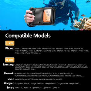 Custodia Subacquea Impermeabile Antiurto 2026 di Lusso in TPE PC con Cinghia per <span class=keywords><strong>iPhone</strong></span> 17 15 14 <span class=keywords><strong>13</strong></span> <span class=keywords><strong>Pro</strong></span> Max - Product Image 4