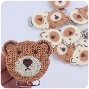 Nouveau-né <span class=keywords><strong>attache</strong></span>-sucette bébé Crochet dessin animé ours chaîne anti-chute accessoire pour sucette bébé fournitures - Product Image 4