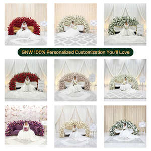 Chemin de table en fleurs de soie personnalisable pour <span class=keywords><strong>mariage</strong></span>, décoration de canapé, arrangement floral artificiel en rangée pour la décoration de fête de <span class=keywords><strong>mariage</strong></span> - Product Image 2