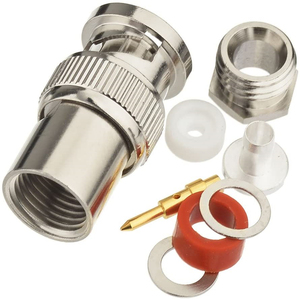 RF Coaxial conector BNC macho plugue braçadeira Para RG58 RG142 LMR195 RG213 LMR400 Cabo