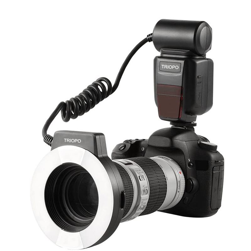 Triopo фотография dslr камера Марко кольцо мигающие огни speedlite вспышка canon для 750d EOS , 70d и т. д. вспышка