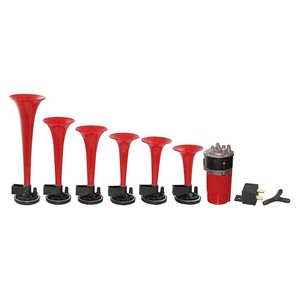 Kit <span class=keywords><strong>de</strong></span> klaxon à air 12V 6 pistons super puissant, universel, électrique, étanche, pour voiture, camion, SUV, <span class=keywords><strong>bateau</strong></span>, véhicule - Product Image 1
