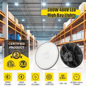 Lámpara LED Industrial High Bay UFO de 100W 300W 3030, con Clasificación IP65, para Almacenes y Talleres - Product Image 4
