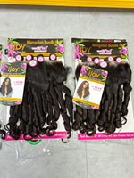 Lots de Perruques Synthétiques Premium à Haute Teneur en Fibres, Mélange Mixte, 4 Lots, Frontale en Dentelle 13x4, Couleur Naturelle, Cheveux Posh Bounce Blend