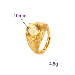 Wholesale 925 Sterling Silver Gold Plated Brushed Adjustable <b>Ring</b> 10mm Round Cut Natural <b>Stone</b> Fine Jewelry <b>Mens</b> - Product Image 6