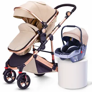 גבוהה נוף kinderwagen bebek arabasi נסיעות מערכת סין יצרן זול תינוק בובת עגלת סט 3 ב 1 עם רכב מושב