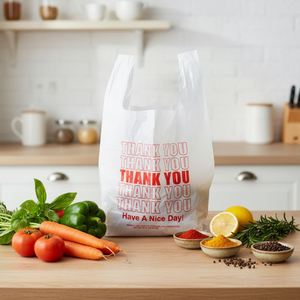 Bolsa de Plástico Desechable con Logotipo Personalizado, Bolsa de Plástico Transparente Tipo Chaleco para Supermercado, Precio Bajo - Product Image 4