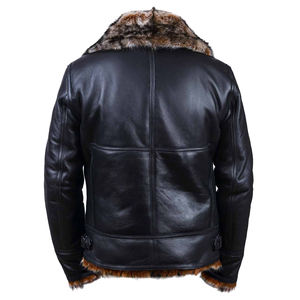 Chaquetas de Cuero de Borrego para Hombre, Diseño Moderno 2025, con Logotipo Personalizado en la Parte Delantera, Tela de Lona, Gran Venta - Product Image 3