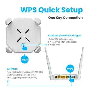 Repetidor WiFi extensor de alcance 2.4GHz 5GHz Banda dupla AC 1200Mbps WPS extensor WiFi 5G mais popular