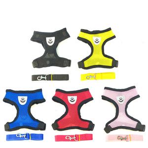 Arnés de malla transpirable, extraíble y lavable, suministros para mascotas multicolor, correa para perros, correa retráctil para perros grandes, antiescape - Product Image 1