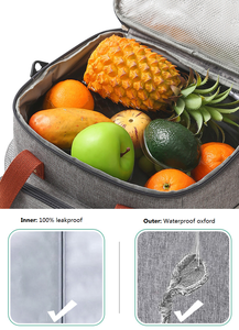 Wholesale Insulated Picnic Cooler Bag Oxford Double High Quality Zipper Closure Leak-Proof Men Women Kid School Cooler Lunch Bag - Product Image 3