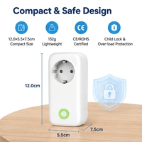 Enchufe Inteligente WiFi Tuya con Monitoreo de Energía, Estadísticas de Energía en Tiempo Real, Temporizador, Compatible con Alexa y Google Assistant, Fabricante OEM ODM