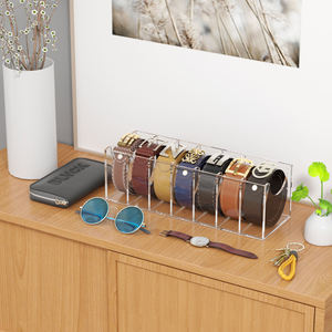 Organizer Sabuk Akrilik Modern Ramah Lingkungan 7 Kompartemen Kotak Penyimpanan Transparan untuk Makeup Perhiasan - Product Image 5
