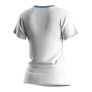 Camiseta Deportiva Blanca para Mujer, de Secado Rápido, Elástica, con Diseño de Malla Ventilada en las Axilas - Product Image 2