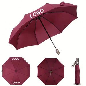 Parapluie pliable personnalisé de voyage, design tendance, coupe-vent, pare-soleil, impression de logo personnalisée, parapluie à trois plis - Product Image 2