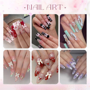 อุปกรณ์ตกแต่งเล็บรูปโบว์เรซิ่นผสม 12 ช่อง 3 มิติ อะคริลิค น่ารัก ประดับเพชร สำหรับทำเล็บ DIY - Product Image 5