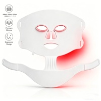 Masque facial de luminothérapie rouge OEM ODM 630nm 830nm, appareil facial LED, masque de luminothérapie rouge pour la beauté du visage