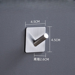 Gancho Adhesivo de Acero Inoxidable, Gancho Minimalista Autoadhesivo para Colgar Abrigos, Gancho Individual de Metal para Montar en la Pared, Sin Perforaciones - Product Image 3