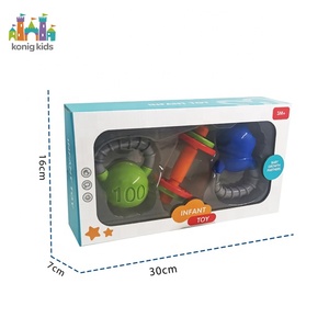 Konig Kids - Juego <span class=keywords><strong>de</strong></span> 3 Sonajeros <span class=keywords><strong>de</strong></span> Silicona Suave <span class=keywords><strong>para</strong></span> Bebés, Mordedores <span class=keywords><strong>de</strong></span> Grado Alimenticio <span class=keywords><strong>para</strong></span> 0-24 <span class=keywords><strong>Meses</strong></span>, Unisex - Product Image 3