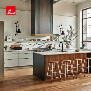 ตู้เกาะอัจฉริยะแบบบางแคบบางเคลือบสีขาวลูกปัดแผงหินอ่อนเคลือบเงา - Product Image 3