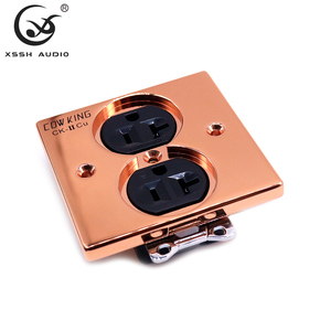 เต้ารับติดผนังทองแดงเปลือย NEMA 2 ระดับออดิโอไฟล์ สำหรับเครื่องขยายเสียงและซับวูฟเฟอร์ มาตรฐานอเมริกา พร้อมกล่องเต้ารับแบบชุบ - Product Image 4