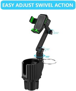 Longyang 2 en 1, Portavasos Multifuncional de Plástico para Puerta de Auto de Lujo/Negocios, Adaptador Expandible con Base Ajustable, Soporte para Teléfono Celular - Product Image 5