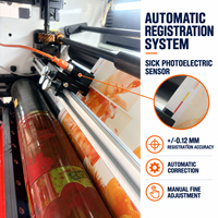 Nouvelle machine d'impression flexographique à 4 couleurs entièrement servo motorisée, enregistrement automatique, vitesse de 120 m/min pour les gobelets en papier, les sacs et l'emballage