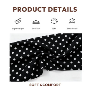 عصابة رأس نسائية عريضة منسوجة بنمط النقاط الكلاسيكي، مبيعات مباشرة من المصنع - Product Image 6
