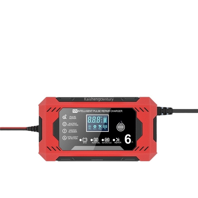 12V6A intelligent pulse repair charger start stop car motorcycle AGM battery charger