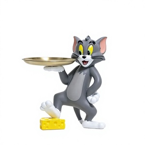 Cartoon-Katzenfigur aus Kunstharz für den Außenbereich, handgefertigtes Kunsthandwerk, Geschenk für die Heimdekoration - Product Image 4