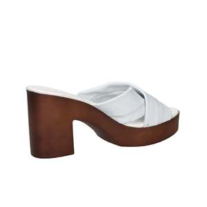 Ciabatta con Tacco Morbida da Donna Cinzia Bianca IAF282974 - Product Image 4