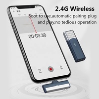 Microphone Lavalier sans fil 2.4G, micro de revers sans fil pour téléphone professionnel pour l'enregistrement d'interview
