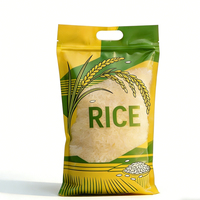 Sacs en plastique personnalisables de qualité alimentaire pour riz 5 kg 10 kg, sachets à fermeture éclair, pochettes verticales, emballage vide pour riz, sacs pour riz brun, faible MOQ