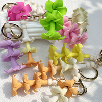 Nouveau porte-clés fleur de Puakenikeni hawaïenne 25 mm en argile polymère, perle florale Pikake, breloque de sac, pendentif de sac à main, accessoires de plage tropicaux