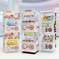 Machine à capsules de jouets 3 niveaux 6 compartiments grande capacité, machine à capsules de jouets Gashapon automatique à jetons pour salle de jeux