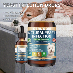 Gotas para Infecciones por Hongos en Perros OEM/ODM - Sin Granos, Reduce la Irritación y la Inflamación, Alivia la Picazón, Tratamiento para Infecciones de Oído - Product Image 2