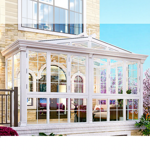 Serre de jardin préfabriquée de luxe de style européen, moderne, 4 saisons, en verre, pour extérieur, <span class=keywords><strong>solarium</strong></span>, véranda, sur mesure - Product Image 1
