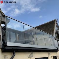 Panneau de verre trempé extérieur pour clôture, balustrade sans cadre pour balcon