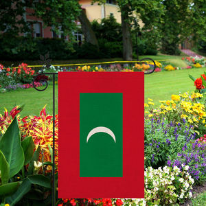 Drapeau des <span class=keywords><strong>Maldives</strong></span> en lin de haute qualité 12 * 18In Différents styles d'extérieur au choix - Product Image 3