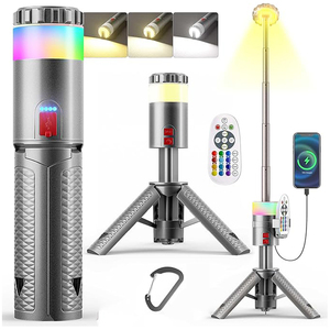 Đèn chiếu sáng đa năng ngoài trời, đèn pin tầm xa, đèn làm việc di động có thể thu gọn, đèn pin điều chỉnh độ sáng, chân máy ba chân - Product Image 2