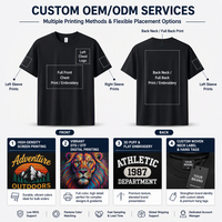 T-shirt en coton à manches courtes pour homme, personnalisable avec impression sérigraphique, DTG, DTF, broderie 3D en relief, OEM, ODM, marque privée, streetwear vierge