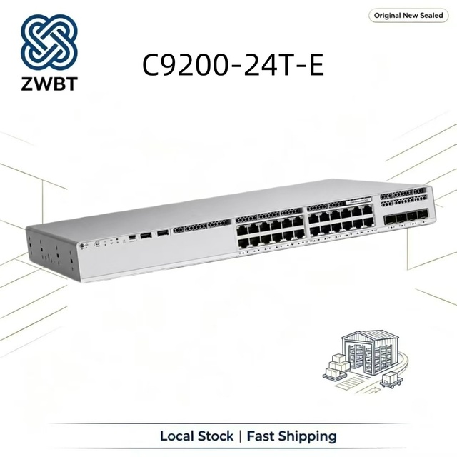 Cisco C9200-24T-E 24-Port Gigabit Ethernet Switch 128Gbps StackWise-160 up to 8 Stackable Layer3 Managed Enterprise Switch